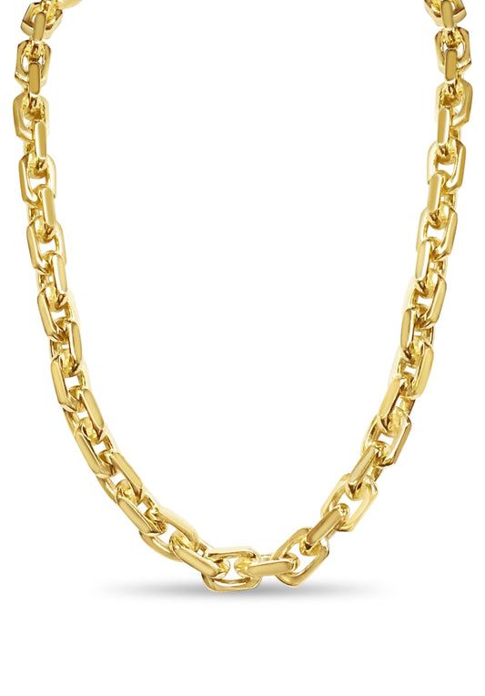 Handmade Solid Gold Fancy Rolo Necklace , 11mm