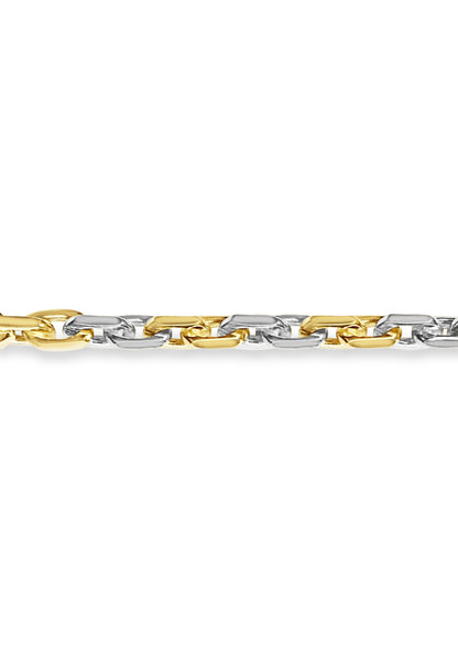 Handmade Solid Gold Fancy Rolo Bracelet , 11mm