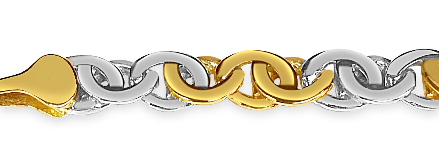 Handmade Solid Gold Tiger Eye Bracelet , 8mm