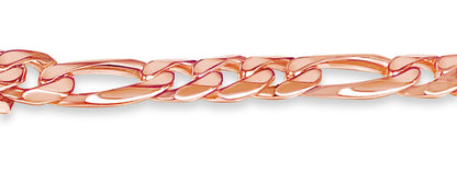 Handmade Solid Gold Figaro Bracelet , 9mm