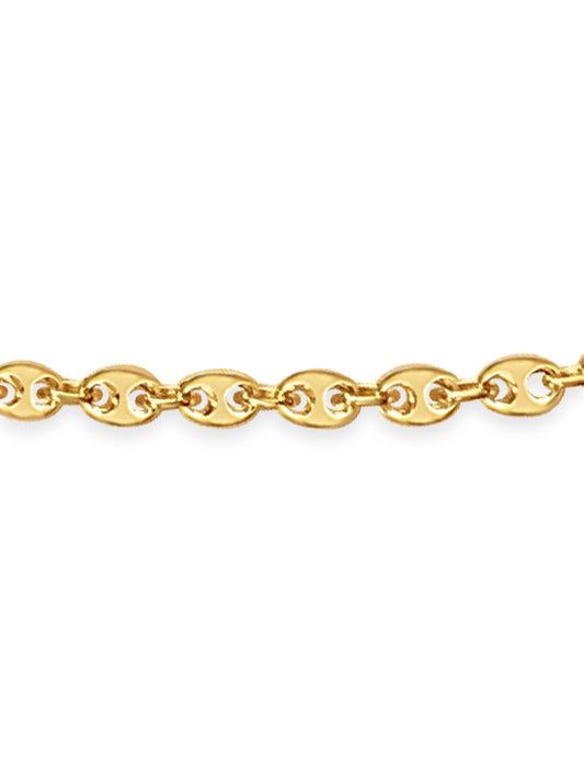 Handmade Solid Gold Mariner Bracelet , 7mm