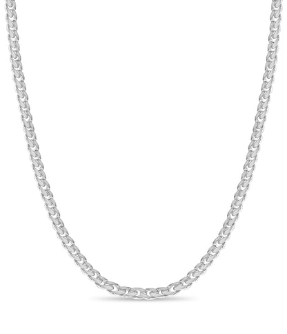 Handmade Solid Gold Curb Necklace , 11mm