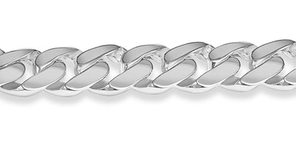 Handmade Solid Gold Curb Bracelet , 11mm