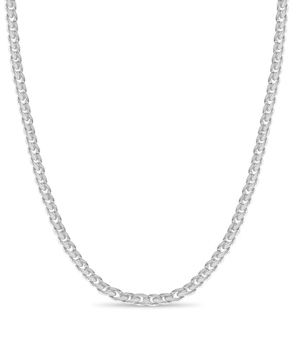 Handmade Solid Gold Curb Necklace , 11mm