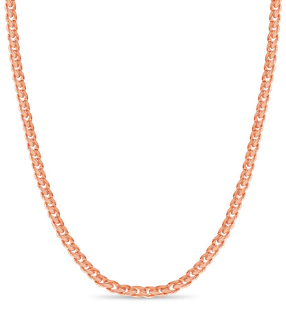 Handmade Solid Gold Curb Necklace , 11mm