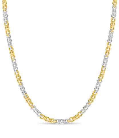 Handmade Solid Gold Curb Necklace , 11mm