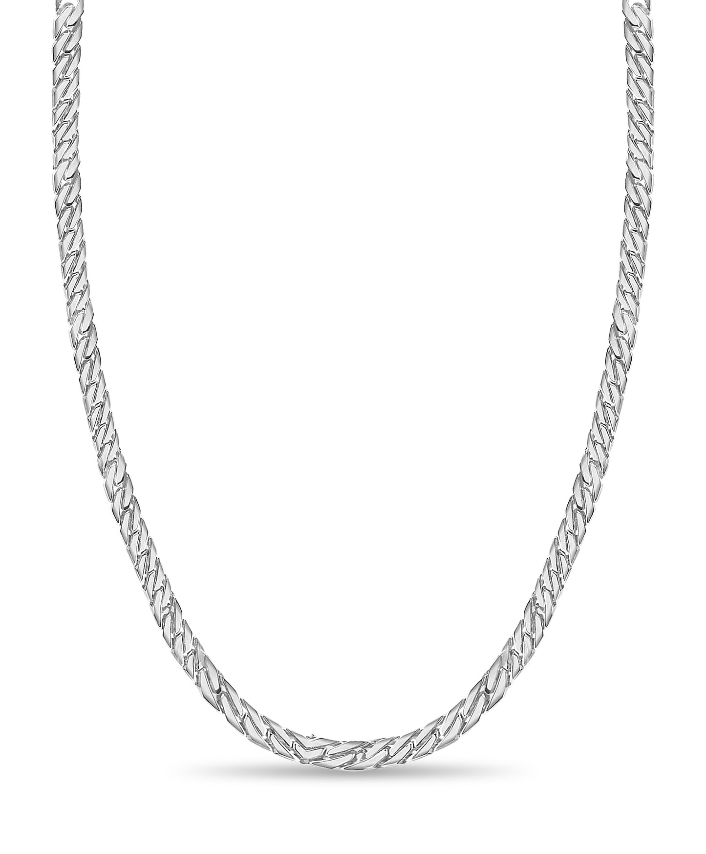 Handmade Solid Gold Curb Necklace , 8mm