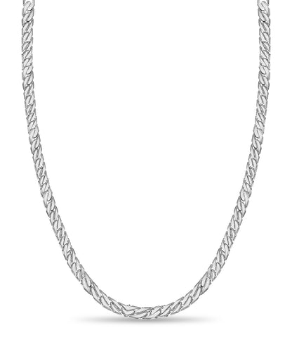 Handmade Solid Gold Curb Necklace , 8mm