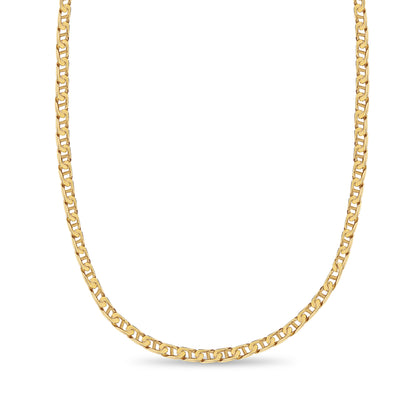Handmade Solid Gold Mariner Necklace , 7mm
