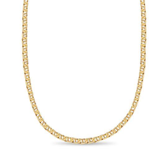 Handmade Solid Gold Mariner Necklace , 7mm