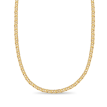 Handmade Solid Gold Mariner Necklace , 7mm