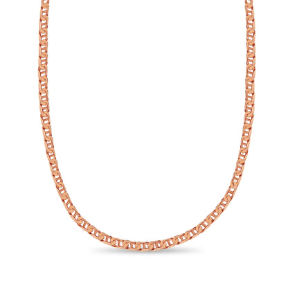Handmade Solid Gold Mariner Necklace , 7mm