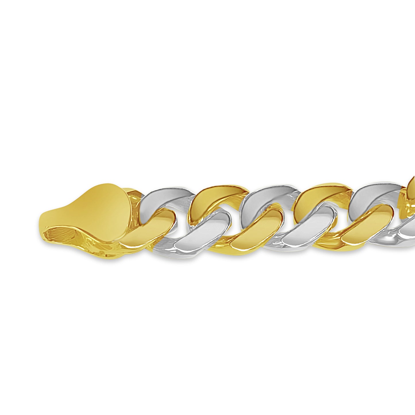 Handmade Solid Gold Miami Cuban Bracelet , 10mm