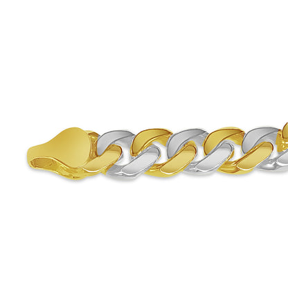 Handmade Solid Gold Miami Cuban Bracelet , 10mm