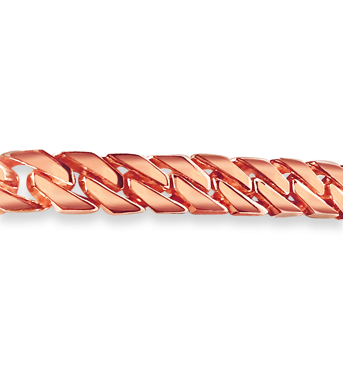 Handmade Solid Gold Curb Necklace , 8mm