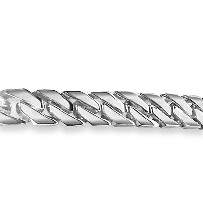 Handmade Solid Gold Curb Bracelet , 8mm
