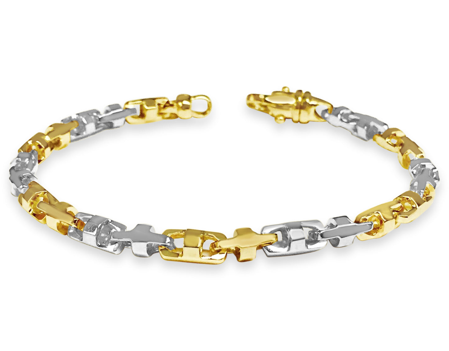 Handmade Solid Gold Anchor Mariner Bracelet , 5mm