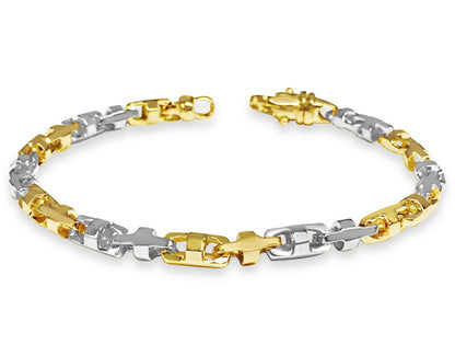 Handmade Solid Gold Anchor Mariner Bracelet , 5mm