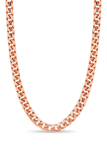 Handmade Solid Gold Miami Cuban Necklace , 7mm