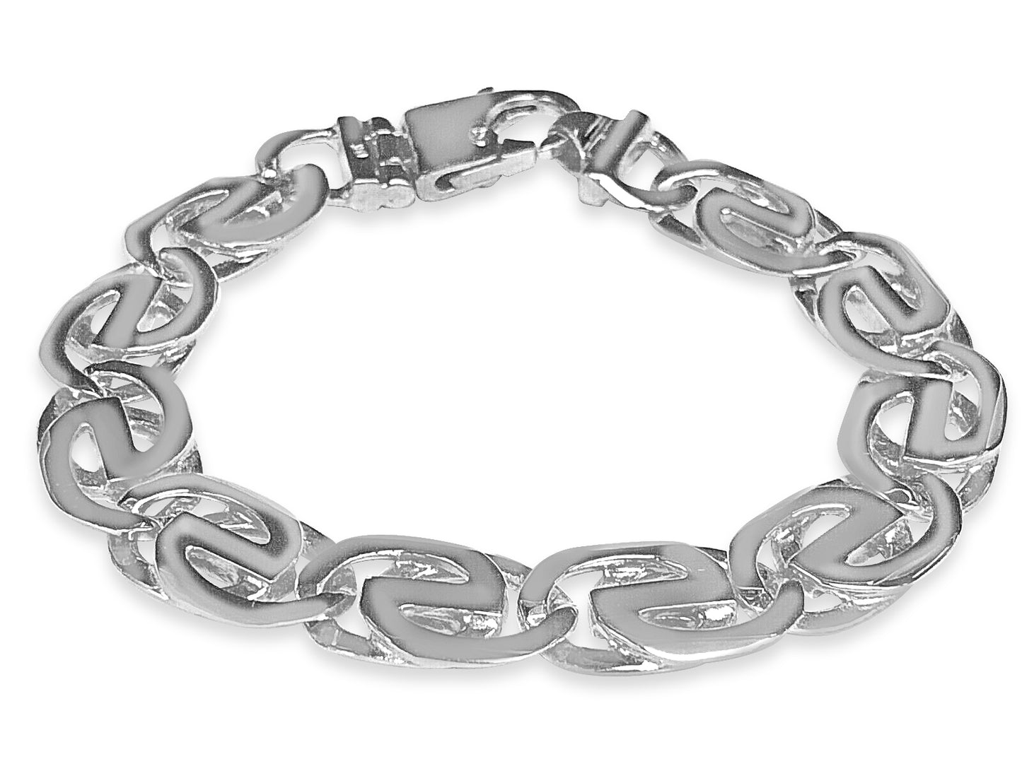 Handmade Solid Gold Tiger Eye Bracelet , 13mm