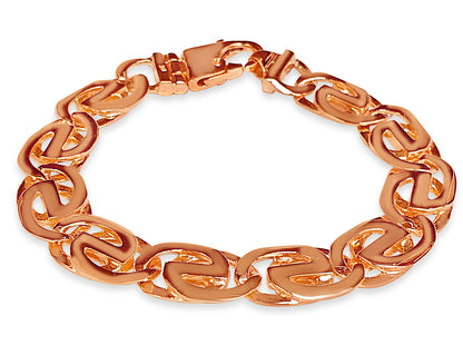 Handmade Solid Gold Tiger Eye Bracelet , 13mm