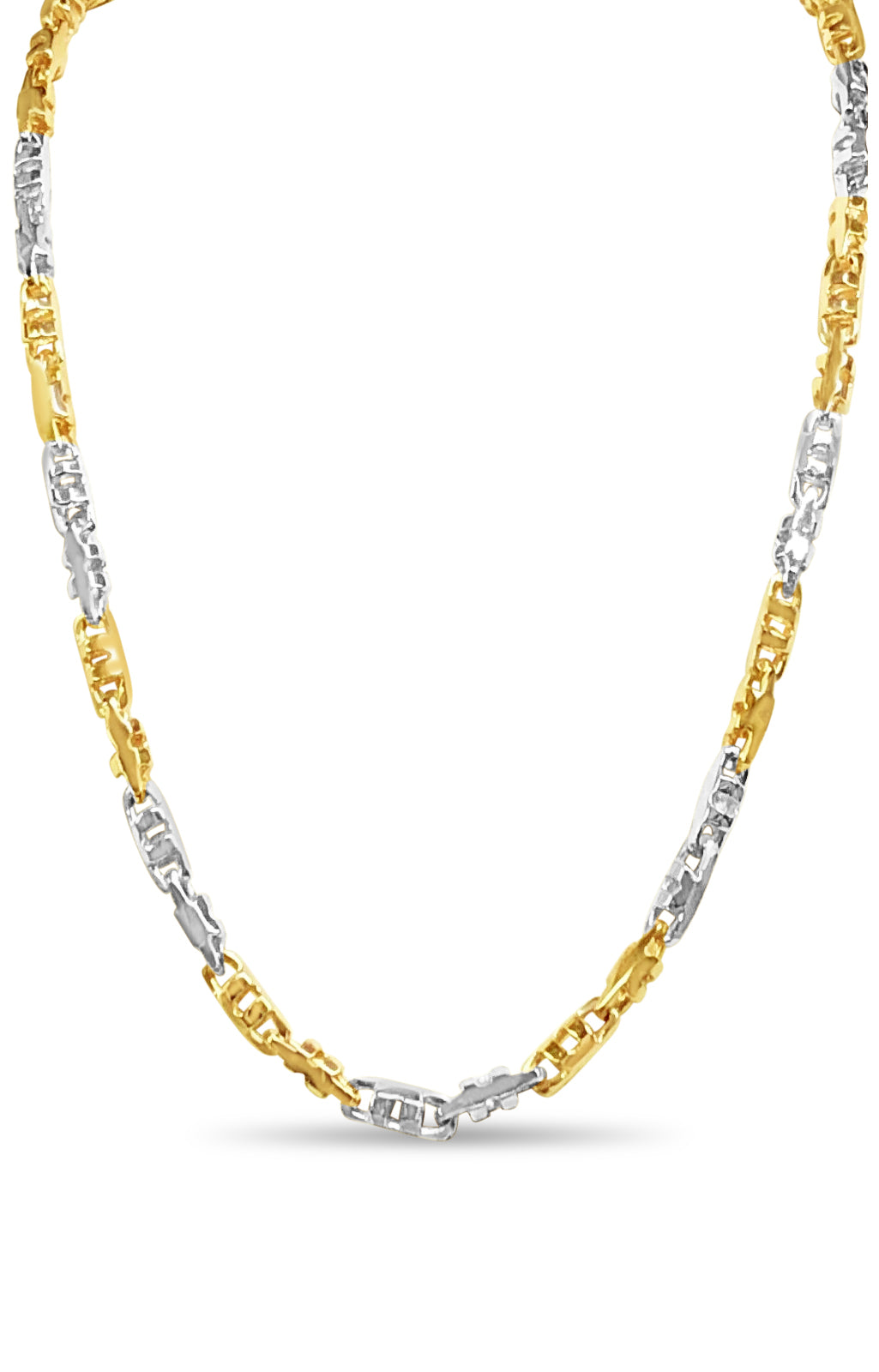 Handmade Solid Gold Anchor Mariner Necklace , 6mm