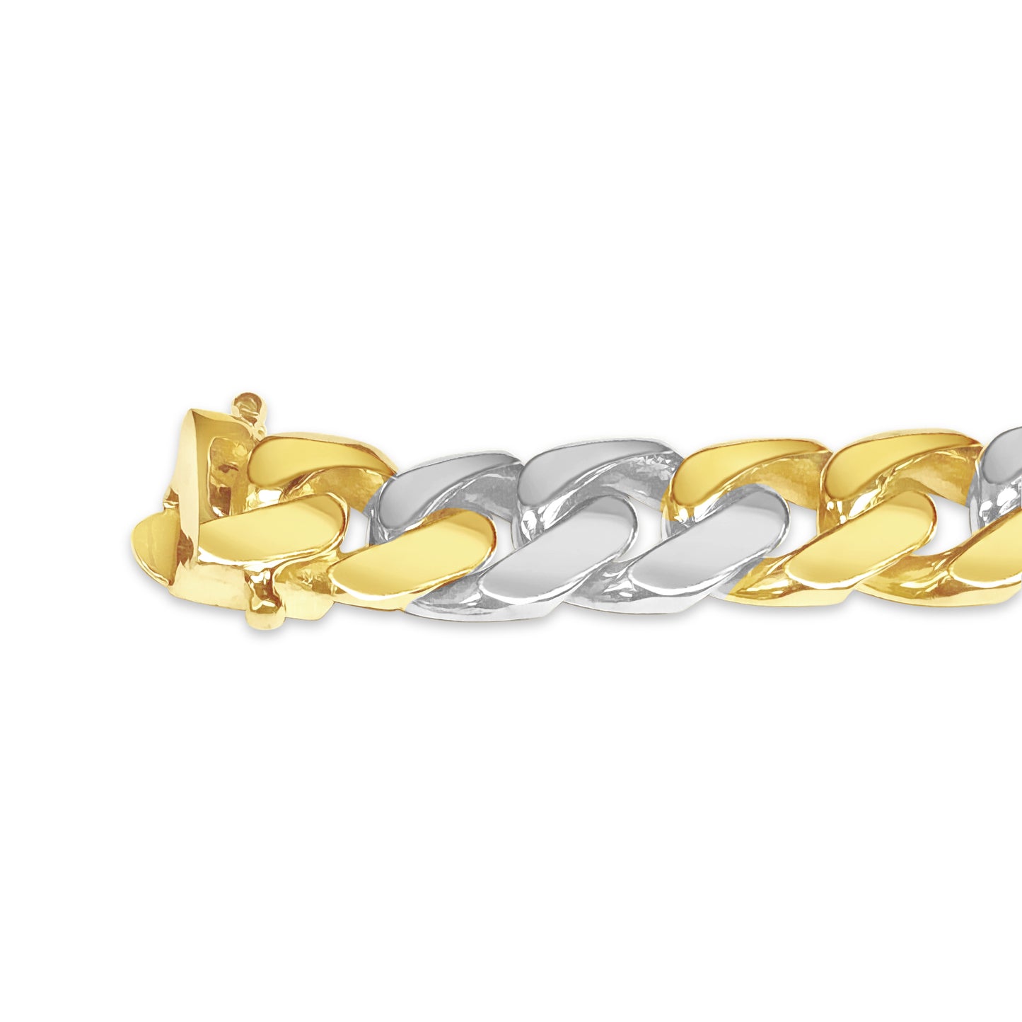 Handmade Solid Gold Miami Cuban Bracelet , 11mm