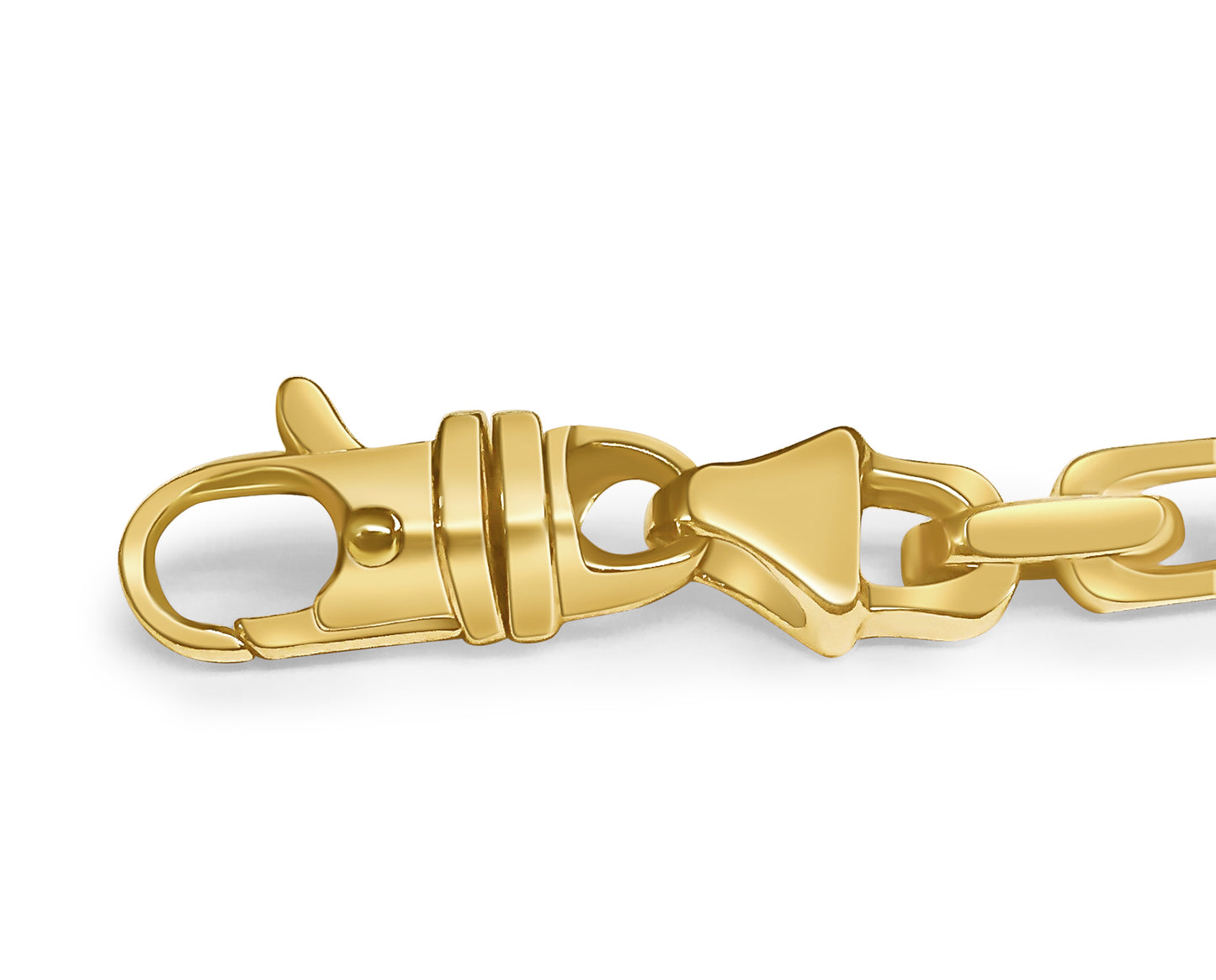 Handmade Solid Gold Fancy Rolo Bracelet , 7mm
