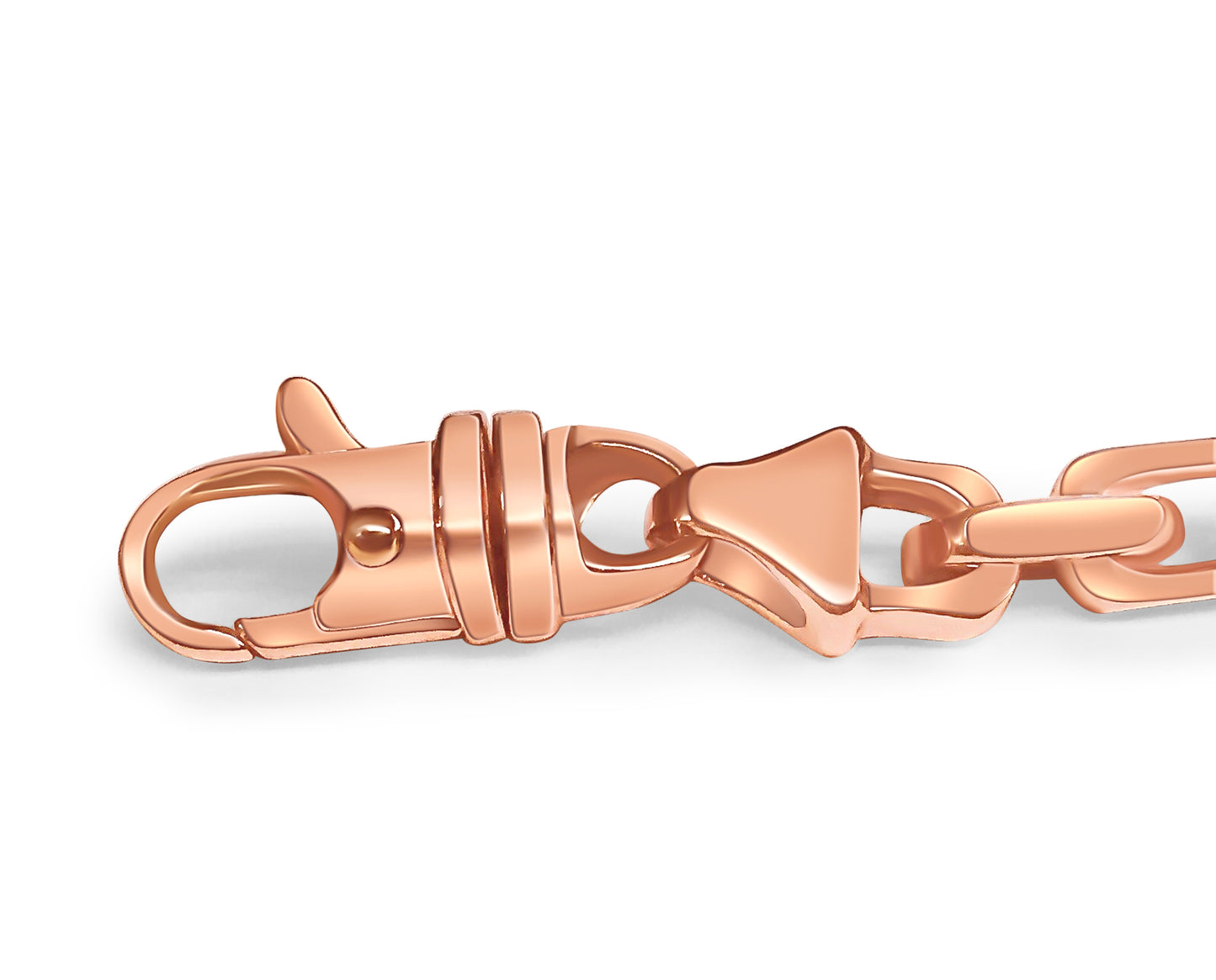 Handmade Solid Gold Fancy Rolo Bracelet , 7mm