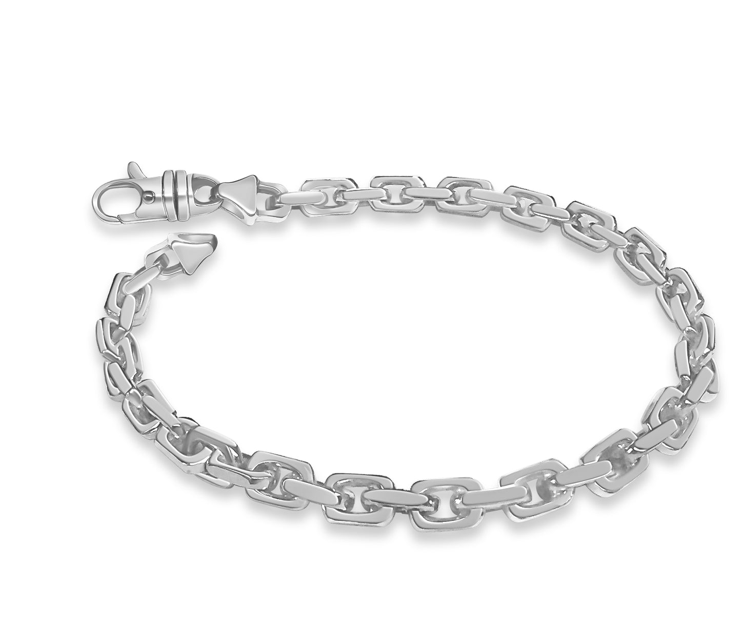 Handmade Solid Gold Fancy Rolo Bracelet , 7mm