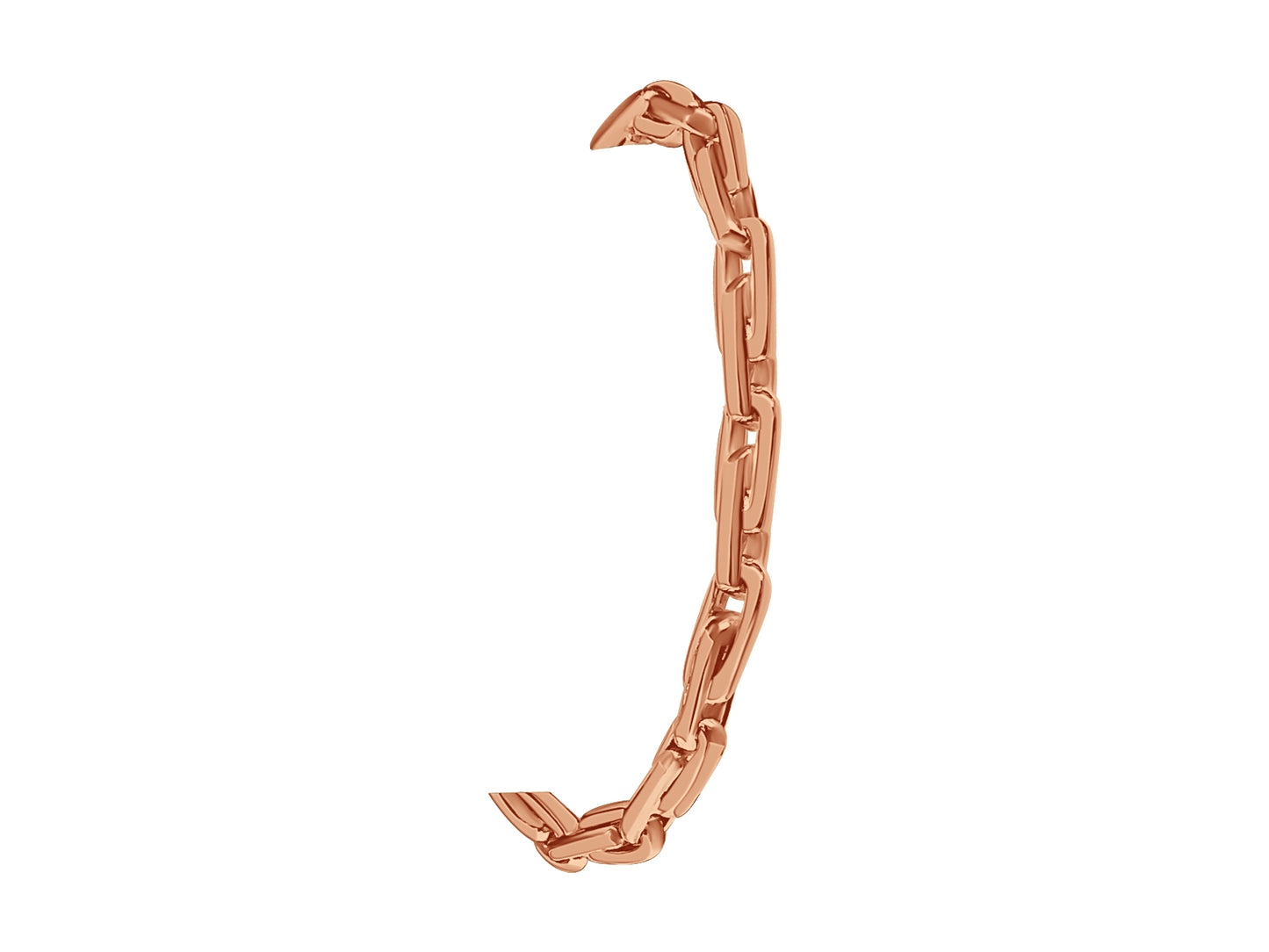 Handmade Solid Gold Fancy Rolo Bracelet , 5mm