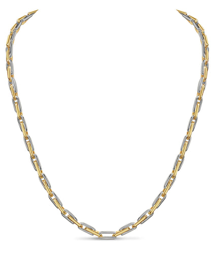 Handmade Solid Gold Fancy Rolo Necklace , 5mm