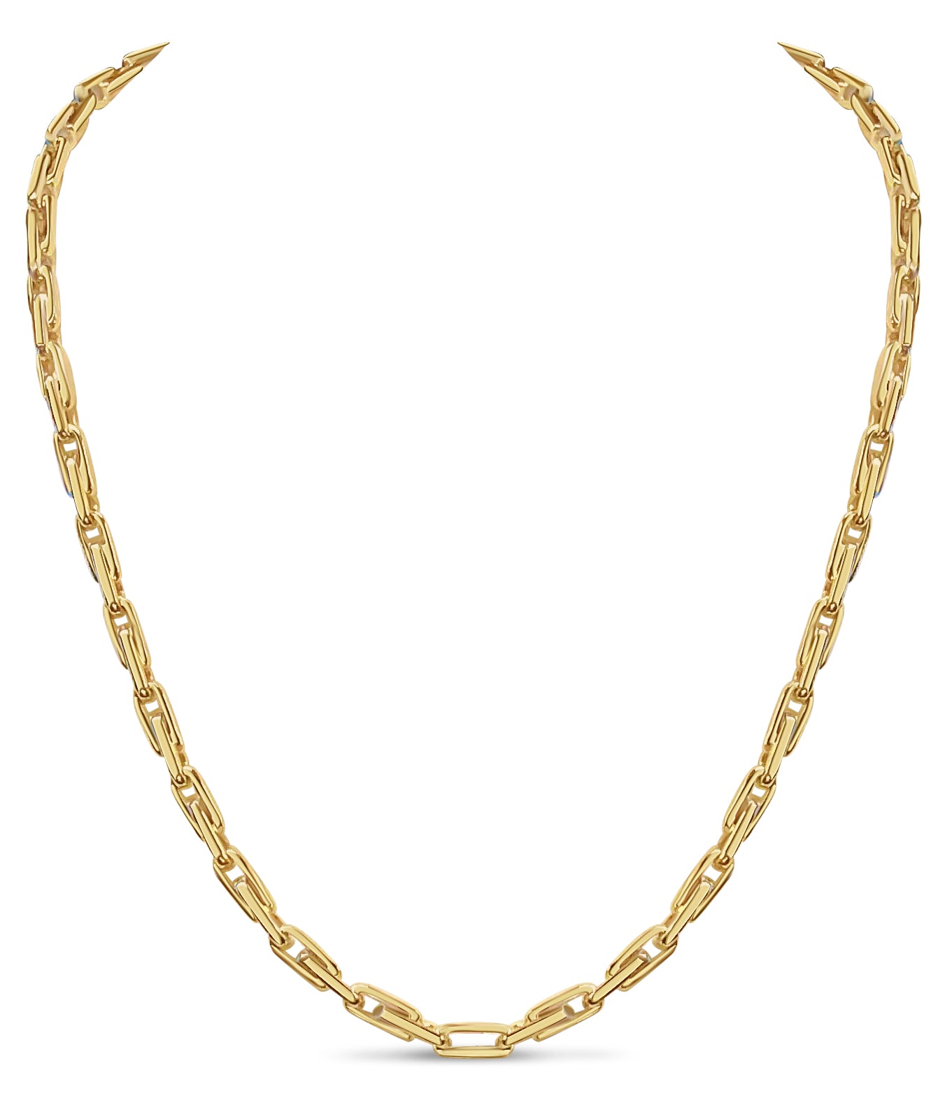 Handmade Solid Gold Fancy Rolo Necklace , 5mm