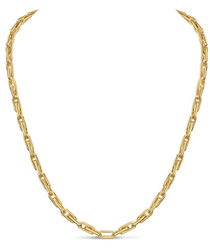 Handmade Solid Gold Fancy Rolo Necklace , 5mm