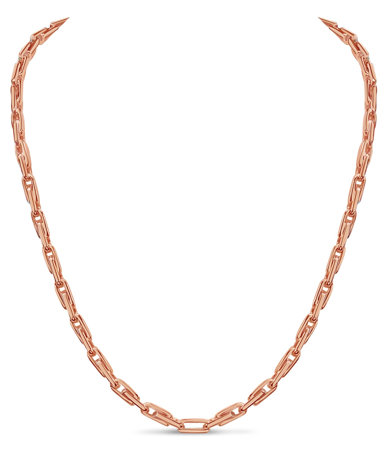 Handmade Solid Gold Fancy Rolo Necklace , 5mm