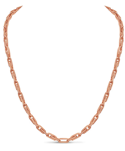 Handmade Solid Gold Fancy Rolo Necklace , 5mm