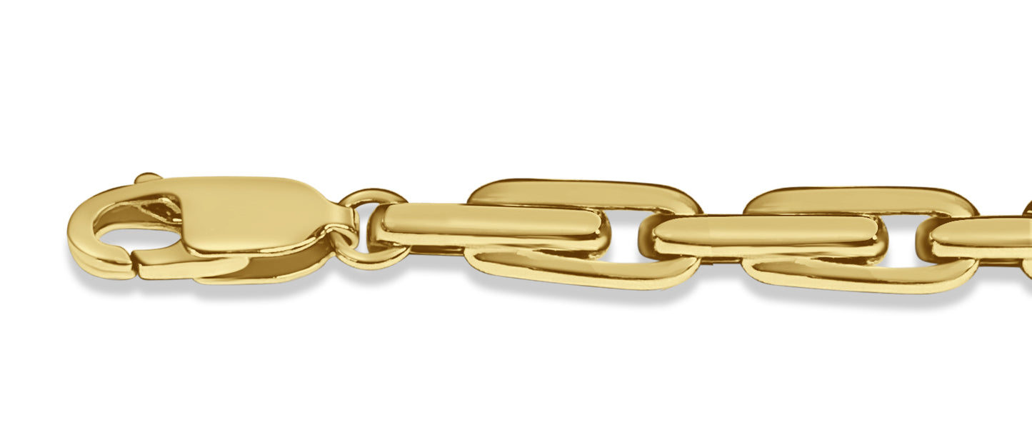 Handmade Solid Gold Fancy Rolo Necklace , 5mm