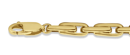 Handmade Solid Gold Fancy Rolo Necklace , 5mm