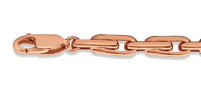 Handmade Solid Gold Fancy Rolo Bracelet , 5mm