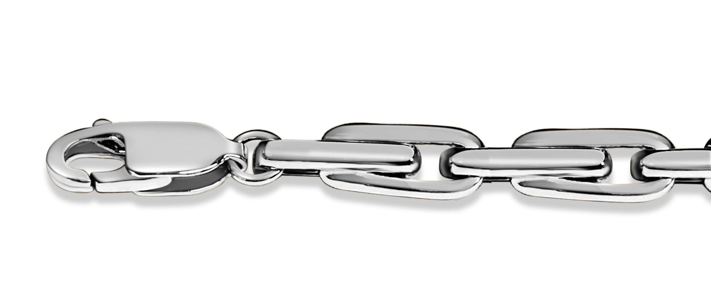 Handmade Solid Gold Fancy Rolo Bracelet , 5mm