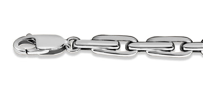 Handmade Solid Gold Fancy Rolo Bracelet , 5mm