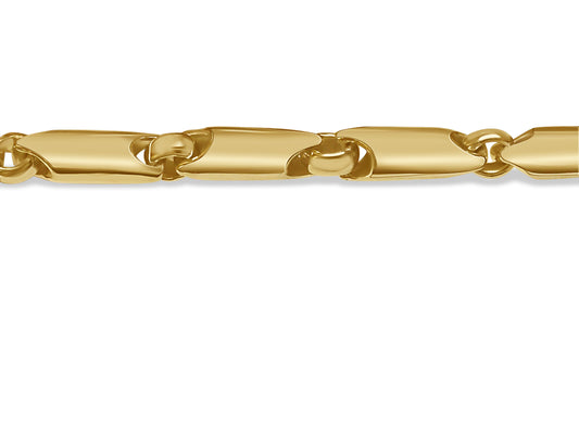 Handmade Solid Gold Cylinder Tube Bracelet , 5mm