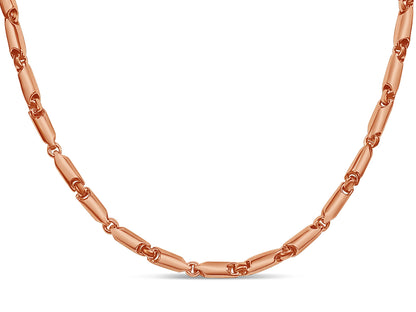 Handmade Solid Gold Cylinder Tube Necklace , 5mm
