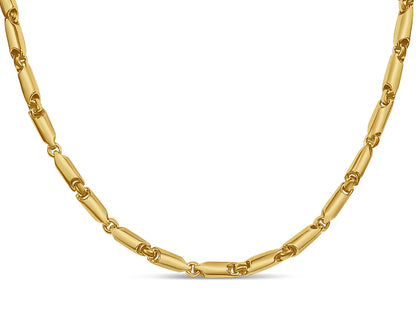 Handmade Solid Gold Cylinder Tube Necklace , 5mm