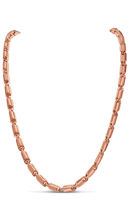 Handmade Solid Gold Cylinder Tube Necklace , 6mm