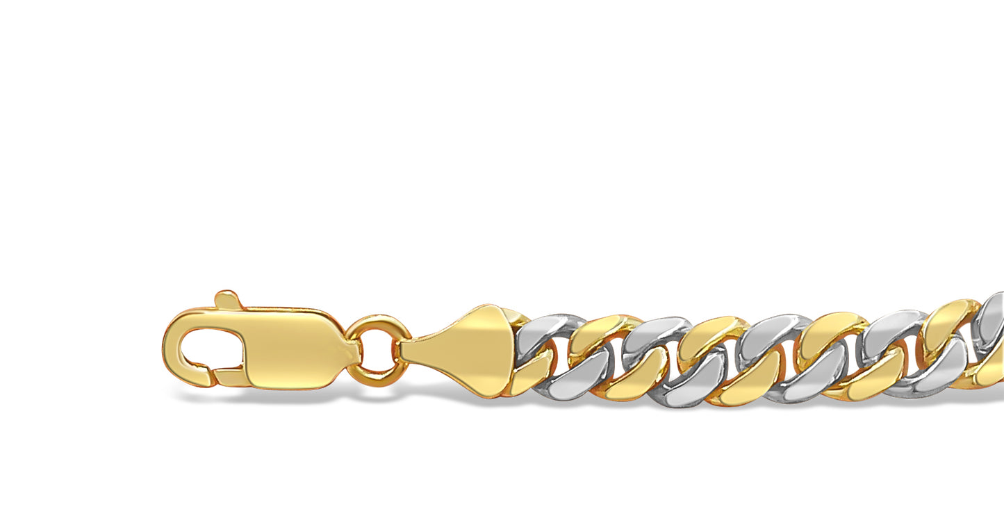Handmade Solid Gold Miami Cuban Necklace , 7mm