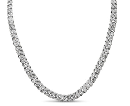 Handmade Solid Gold Miami Cuban Necklace , 7mm