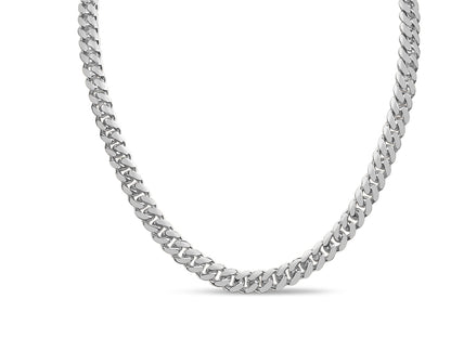 Handmade Solid Gold Miami Cuban Necklace , 8mm