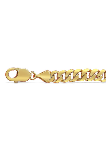 Handmade Solid Gold Miami Cuban Necklace , 8mm