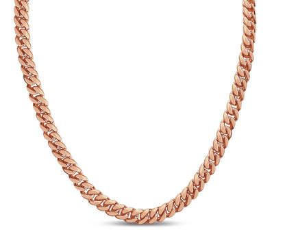 Handmade Solid Gold Miami Cuban Necklace , 7mm